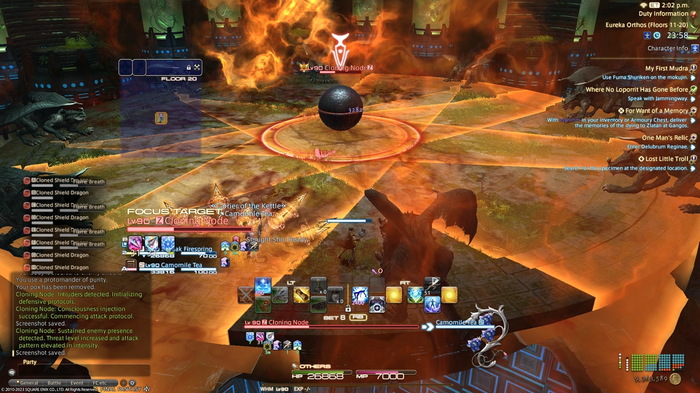 The Cloning Node boss in FFXIV's Eureka Orthos.