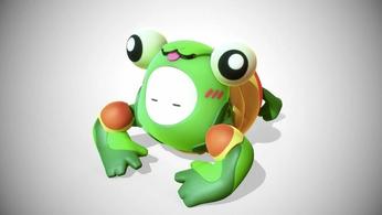 Image of a Fall Guys character dressed as a frog.