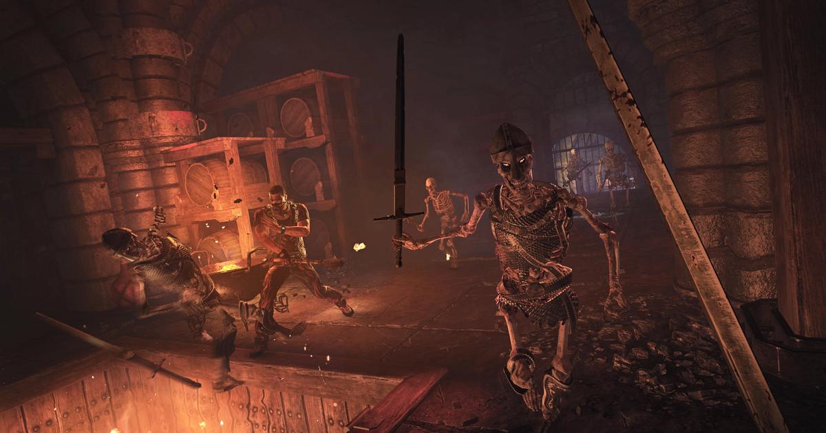 A skeleton in Dying Light: Hellraid.