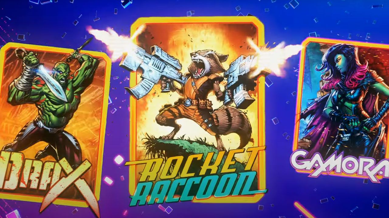 Rocket Raccoon, Drax, and Gamora cards in Marvel Snap