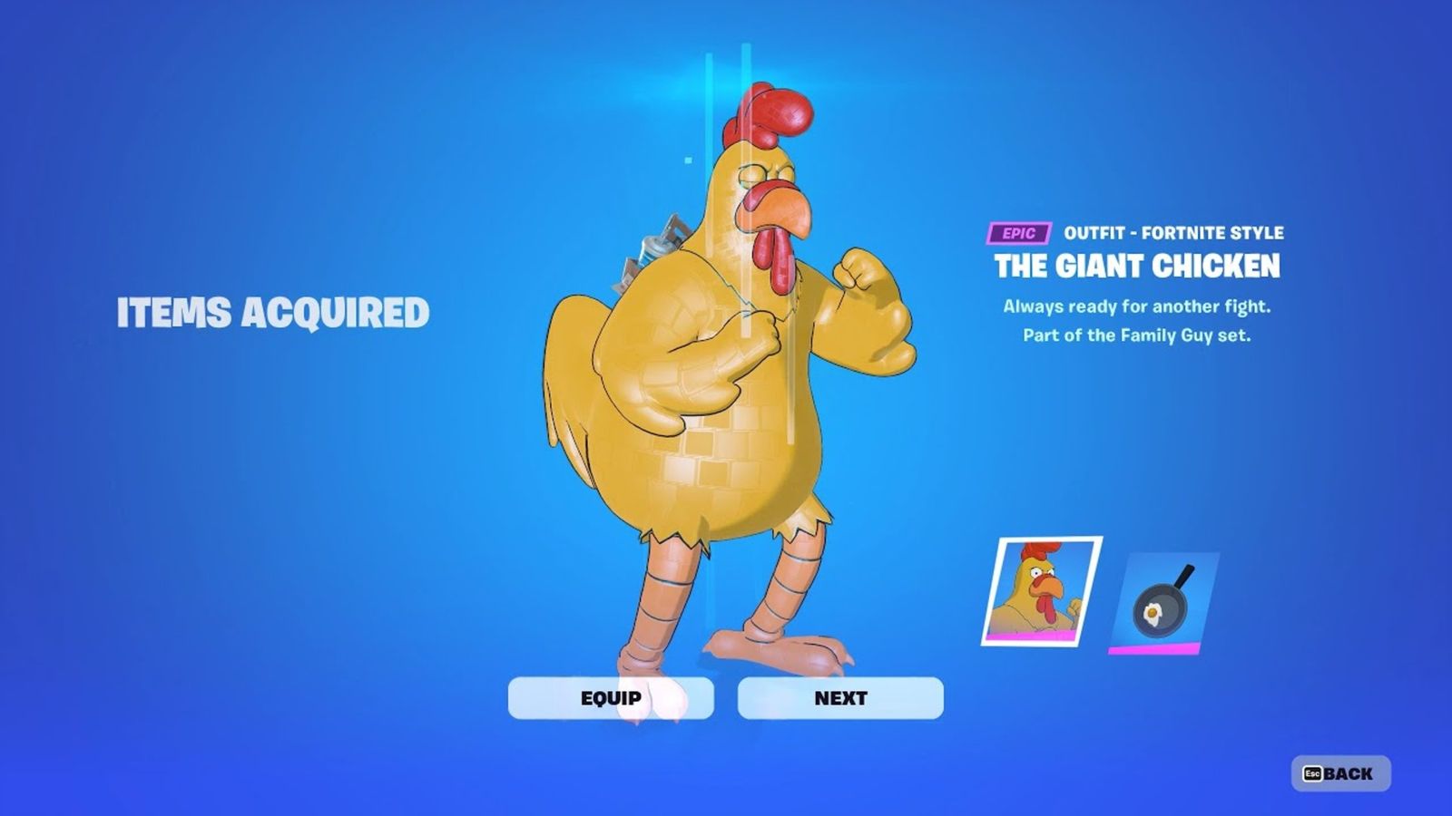 Fortnite - how to get the Family Guy Giant Chicken skin