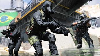 Modern Warfare 3 players standing in water while holding weapons