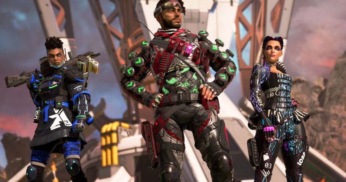 Apex Legends Bangalore Loba and Mirage in different skins in Season 6