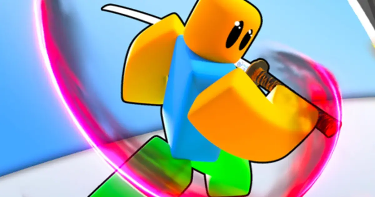 Warrior Simulator roblox character with sword