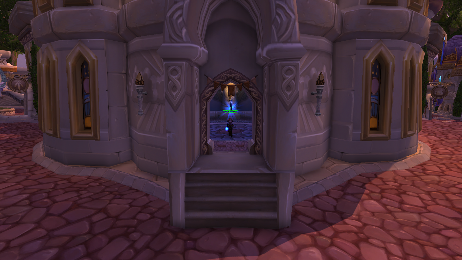 Doorway to the teleporting triangle in Dalaran in Wrath of the Lich King