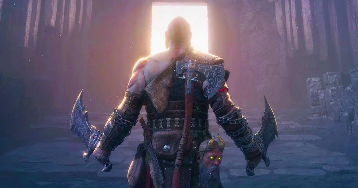 Kratos about to enter Valhalla