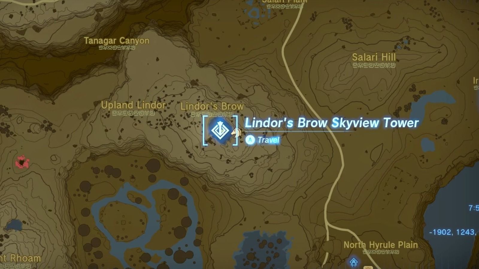 An image of the bridge to Lindor's Brow Skyview Tower in Zelda Tears of the Kingdom.