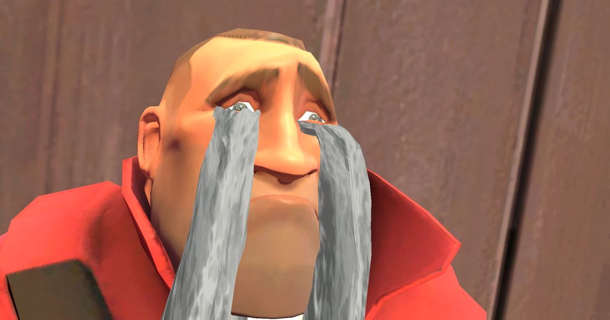 garry's mod heavy crying stream of tears sad face after Nintendo DMCA 