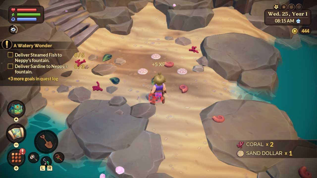 Sand Dollars and Coral in Fae Farm.