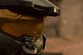 A close-up of Master Chief's helmet.
