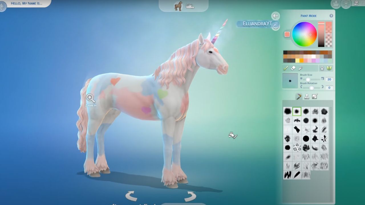 Unicorn horn in Sims 4 Horse Ranch