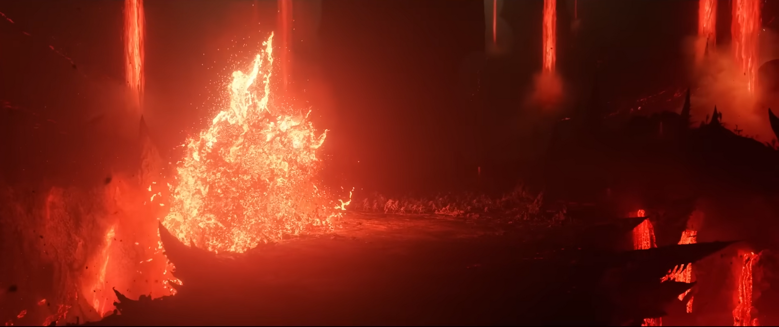 A screenshot of Lilith from the story trailer of Diablo 4. 