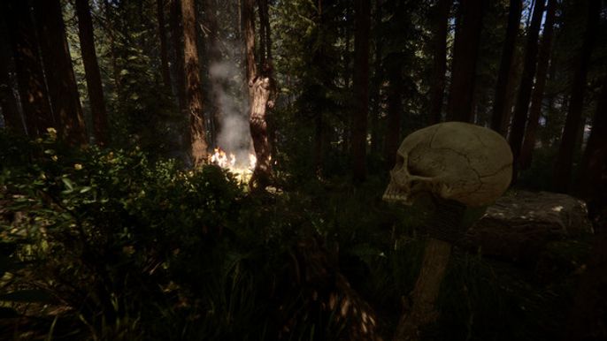 A skull in Sons of the Forest