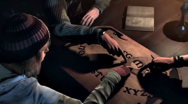 characters playing a game in until dawn