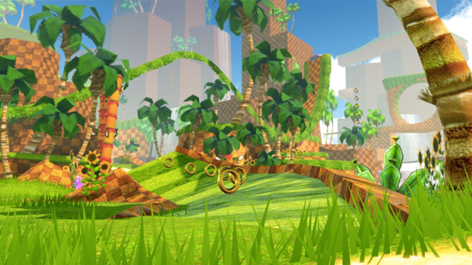 Image of a forest in Sonic Speed Simulator.