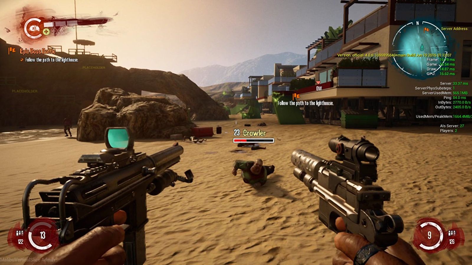 A shot from the leaked Dead Island 2 build