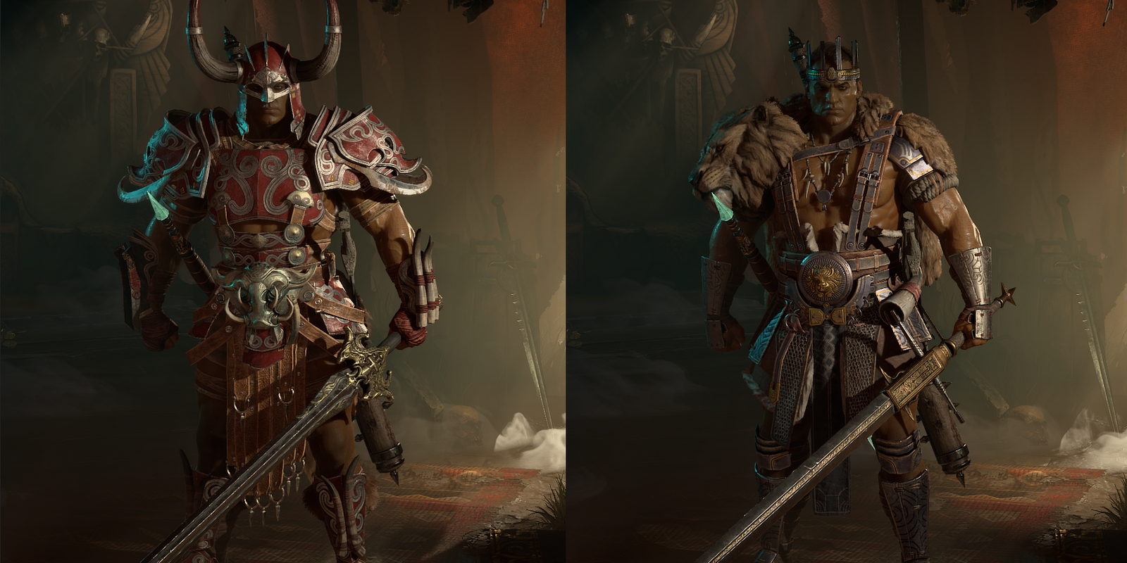 Diablo 4 character wearing armor variations