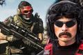 Warzone 2 player holding sniper rifle and Dr Disrespect wearing headset