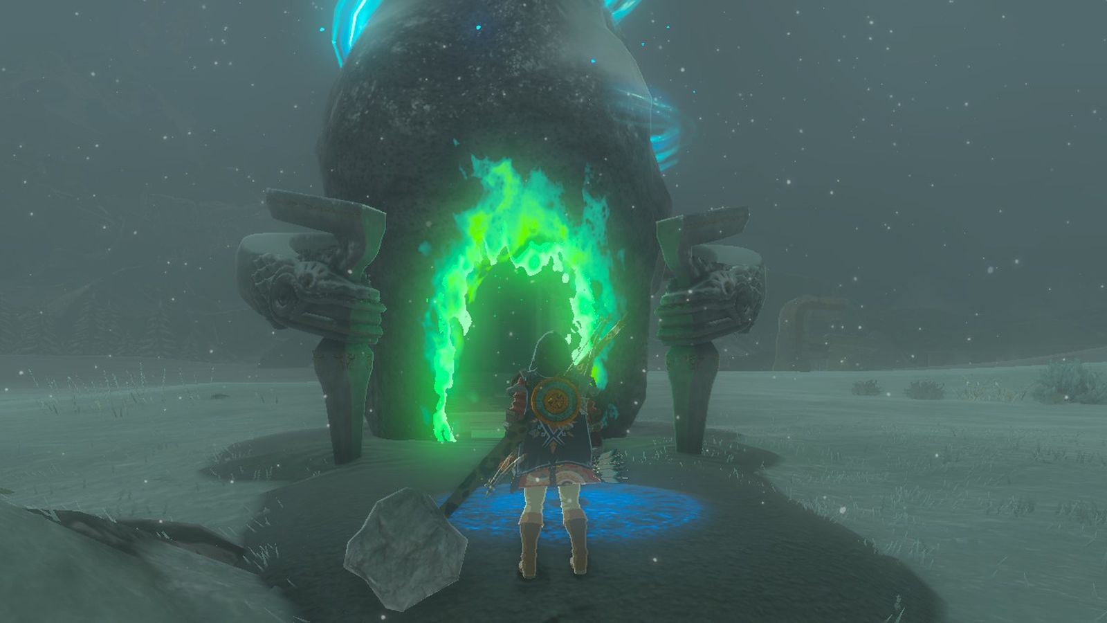 The outside of the Orochium shrine in Zelda Tears of the Kingdom.