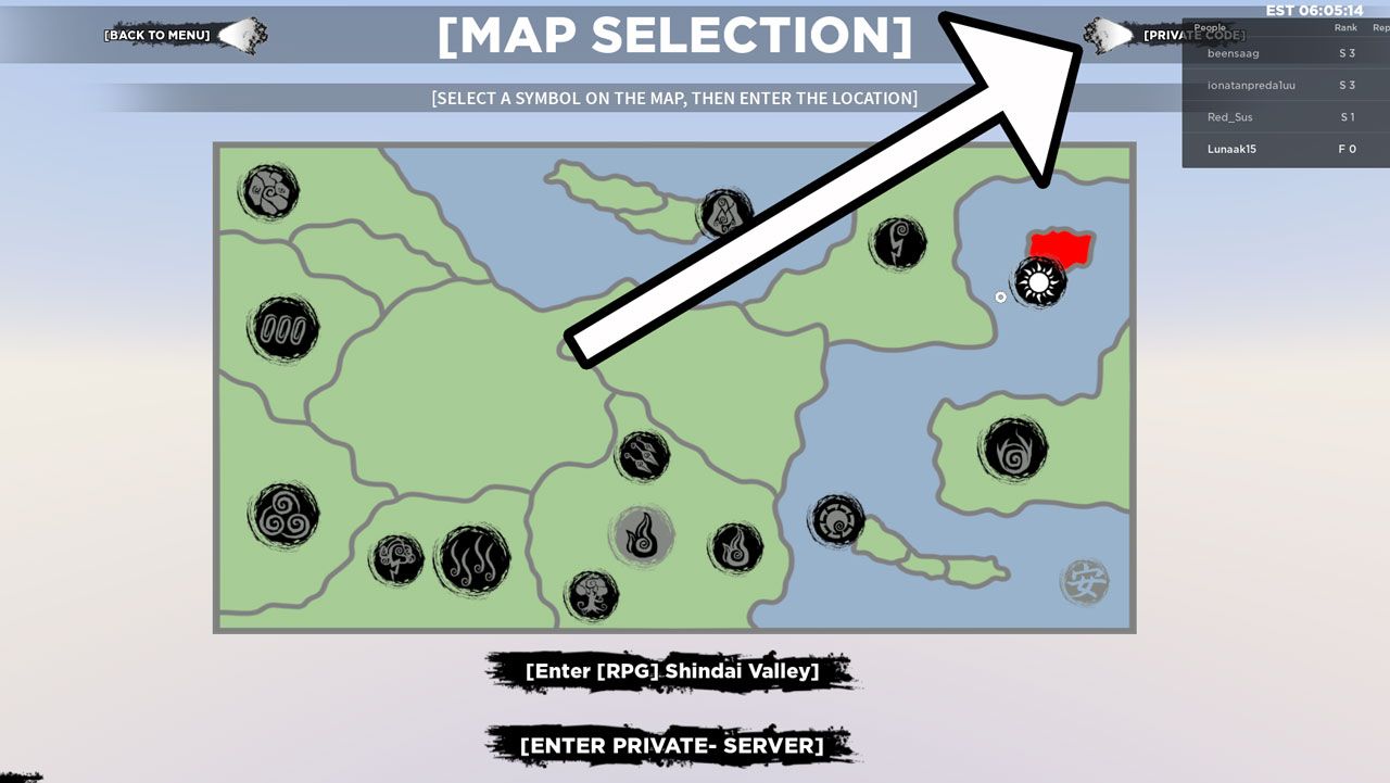 You can use Shindai Valley codes on the map selection screen.