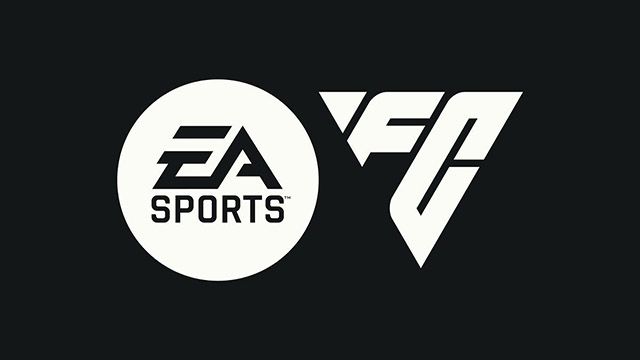Screenshot of EA Sports FC logo on a black background