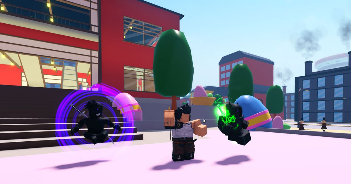Image of a superpowered Roblox character in Anime Fighting Simulator.