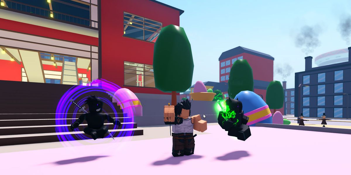 Image of a superpowered Roblox character in Anime Fighting Simulator.
