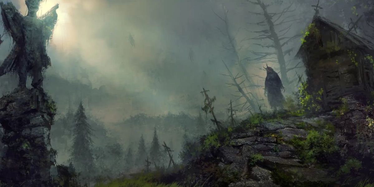 Diablo 4: The character is walking somewhere in the forest
