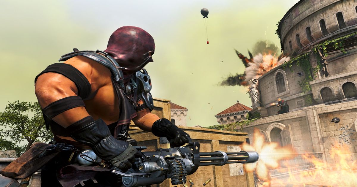 Image showing Warzone player firing minigun
