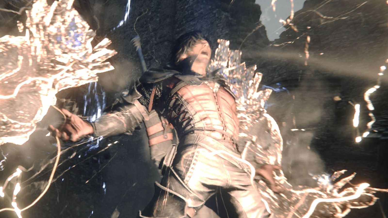 Clive using an Eikon power in Final Fantasy 16.
