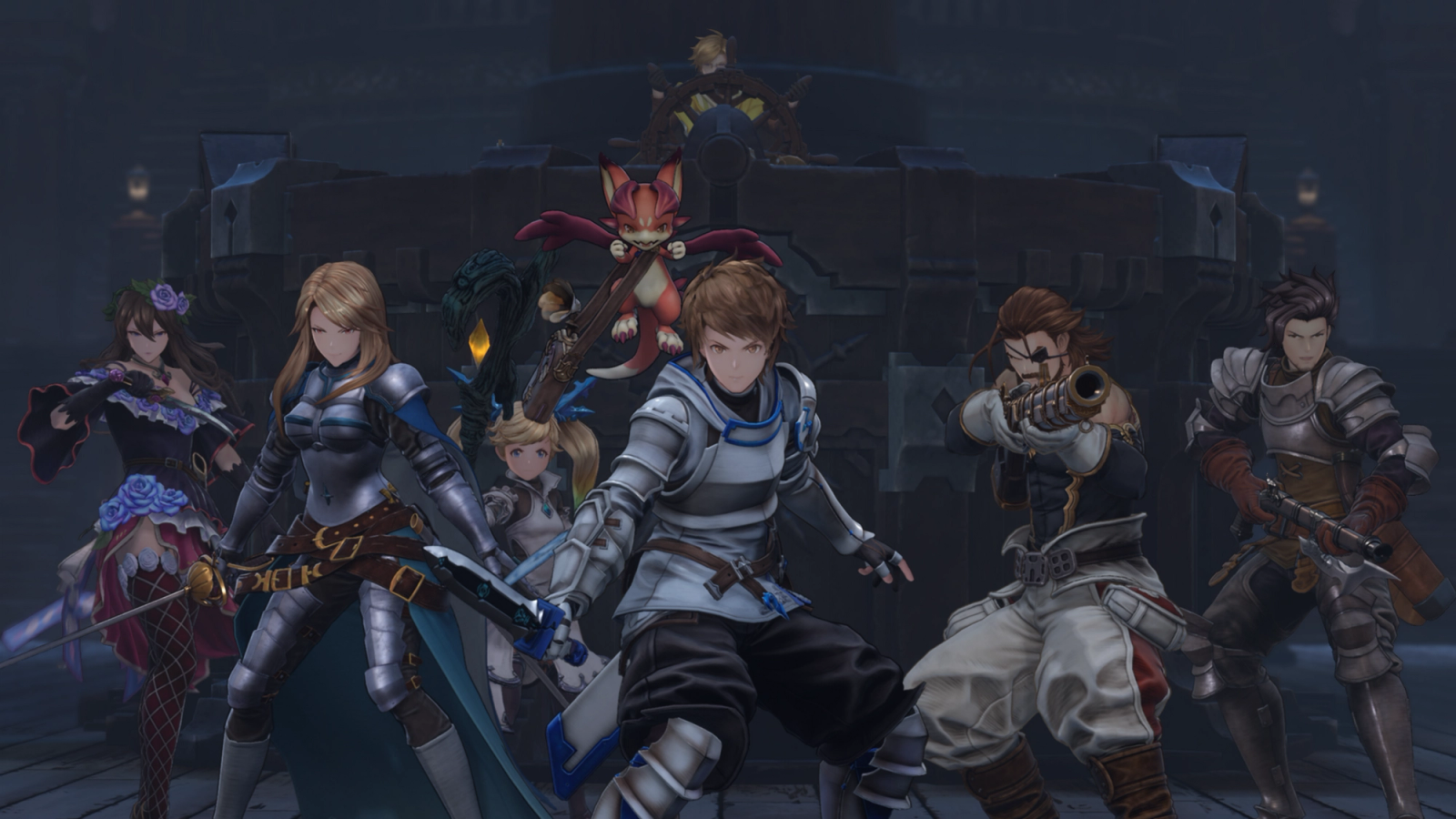 granblue fantasy relink character crew assembled together
