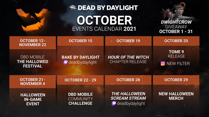 Dead by Daylight October Calendar