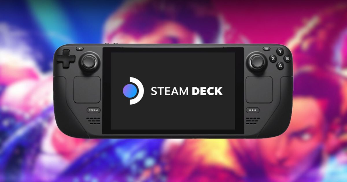 An image of the Steam Deck and a Street Fighter 6 promotional image. 