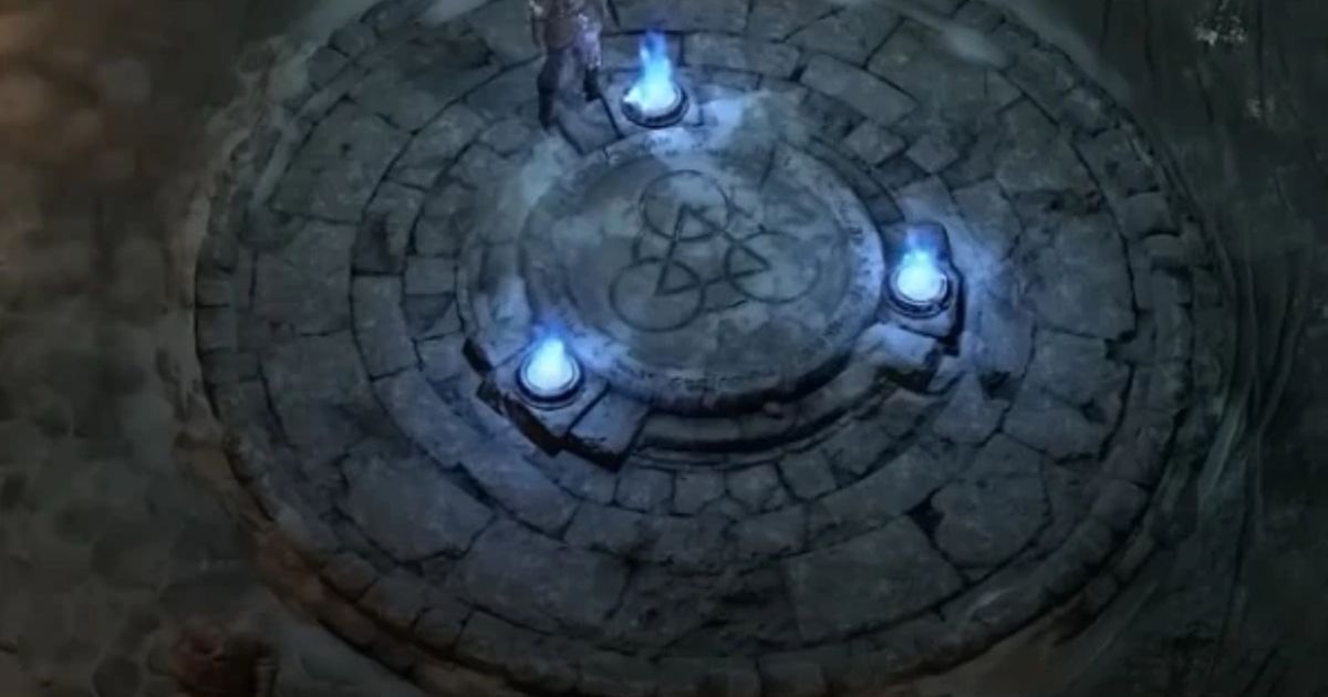 A screenshot of one of the waypoints in Diablo 4. 