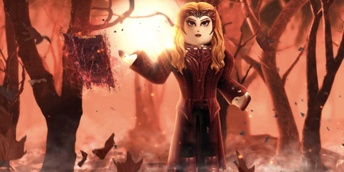 Scarlet Witch in Roblox form in Marvel New Journey