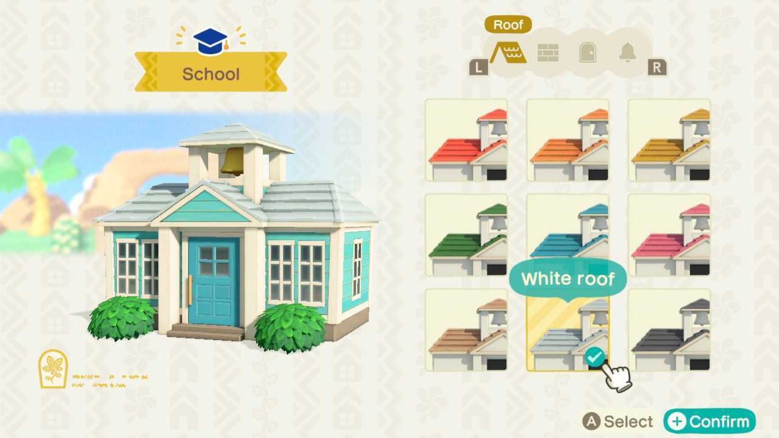 Animal Crossing New Horizons Happy Home Paradise School Facility exterior changes screen