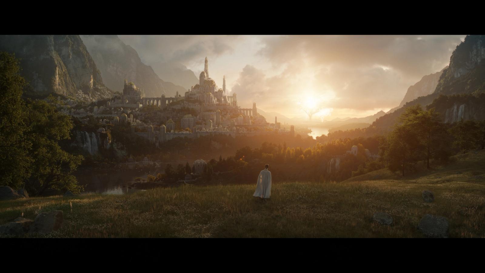 Wide shot of Middle Earth from the Amazon show.