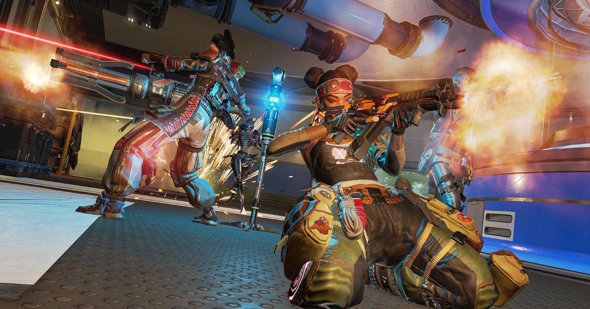 Image showing Apex Legends players shooting guns