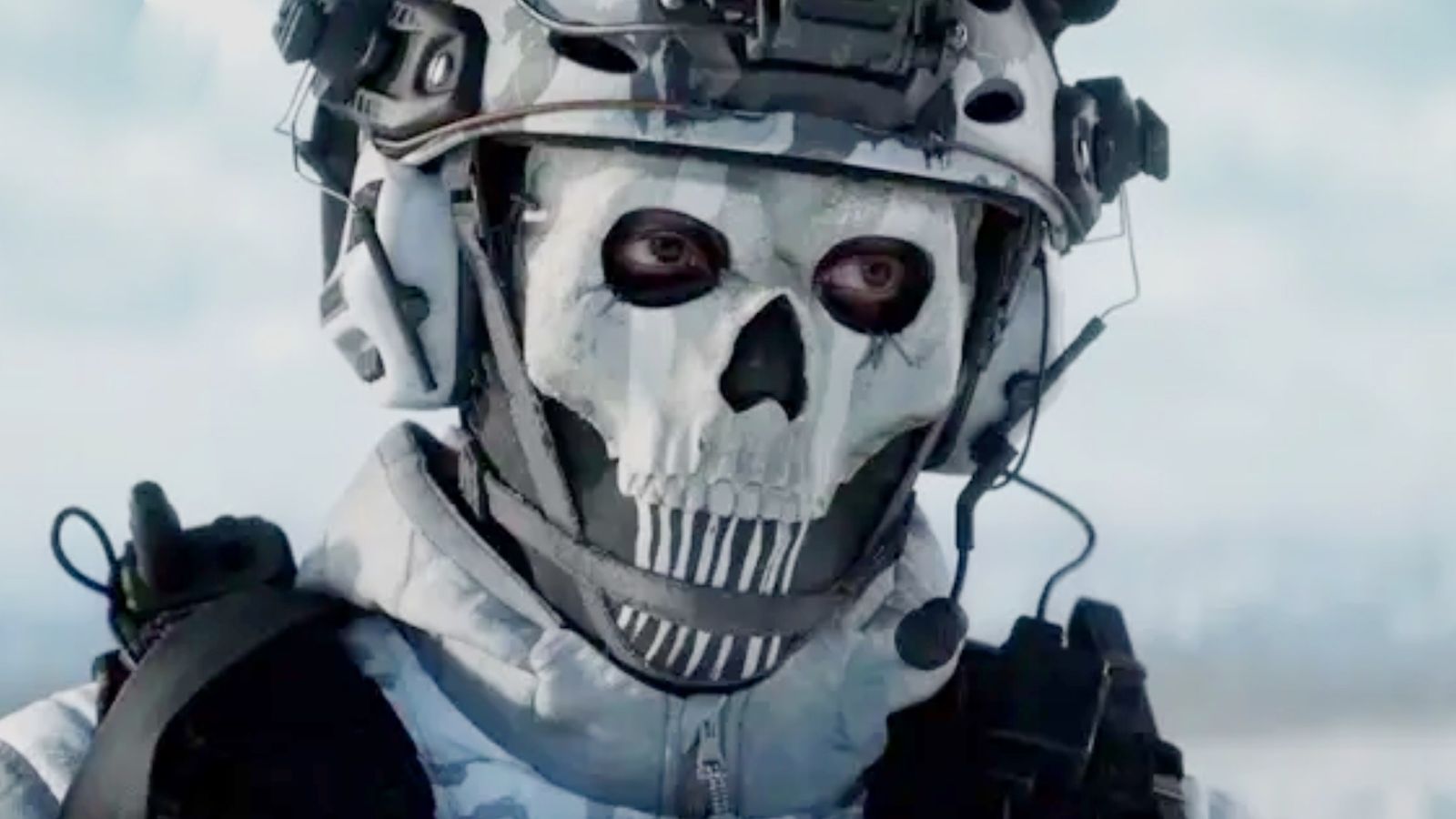 A close-up of Ghost from Modern Warfare 3