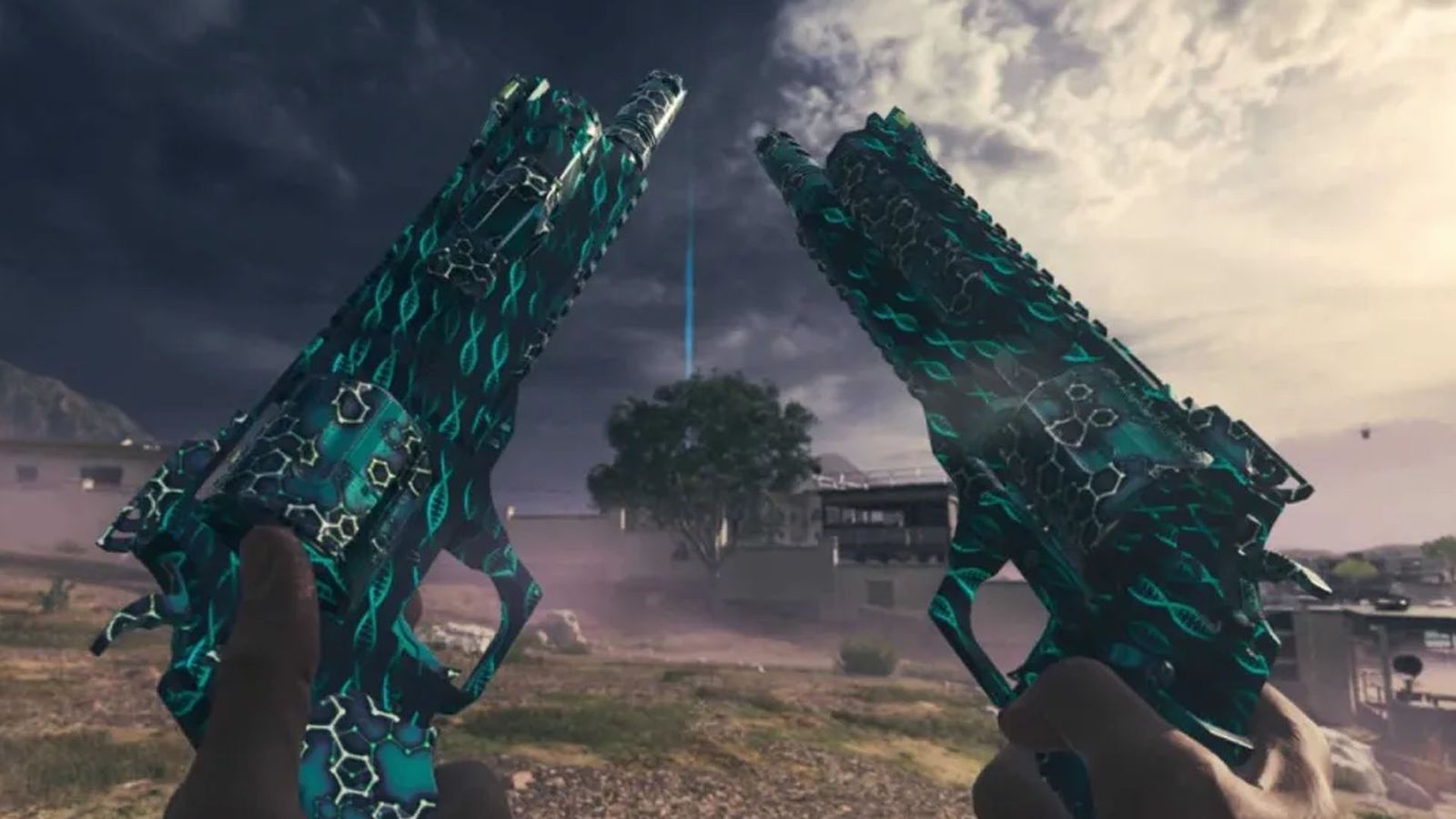 Warzone Akimbo TYR Snake Shot pistols with Zombies camo equipped