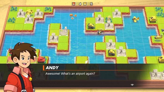 Andy from Advance Wars 1+2: Re-Boot Camp asks what an airport is.