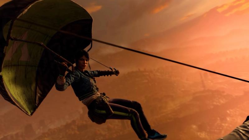 Can you paraglide between regions in Dying Light 2?