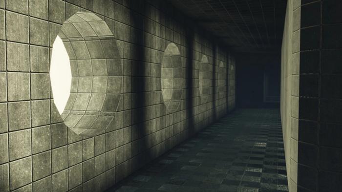 Image of a tunnel in the Roblox game Evade.