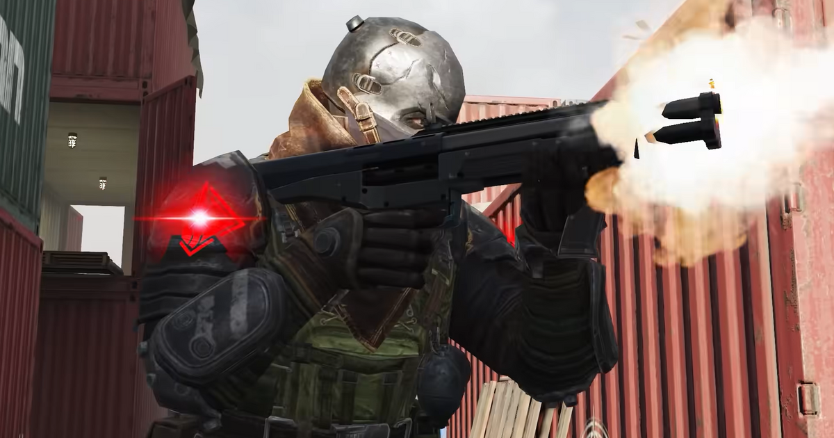COD Mobile masked soldier holding an R9-0