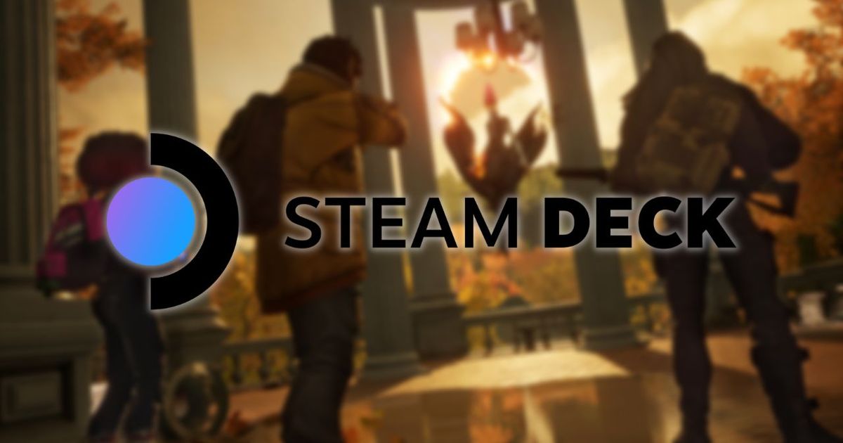 Steam Deck logo against an image of a Redfall cinematic.