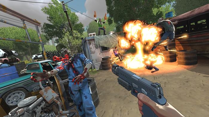 An action shot in Zombieland: Headshot Fever Reloaded