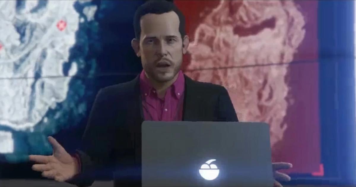 An image of Avon Hertz in GTA Online's Doomsday Heist.