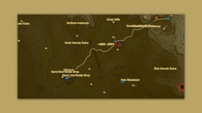 Zelda Tears of the Kingdom: Location of the Kara Kara Bazaar on the game map