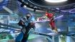 Image of a player shooting while their rival swings a bat in Splitgate.