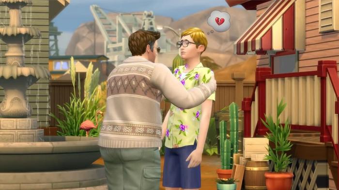 Two characters in Sims 4.